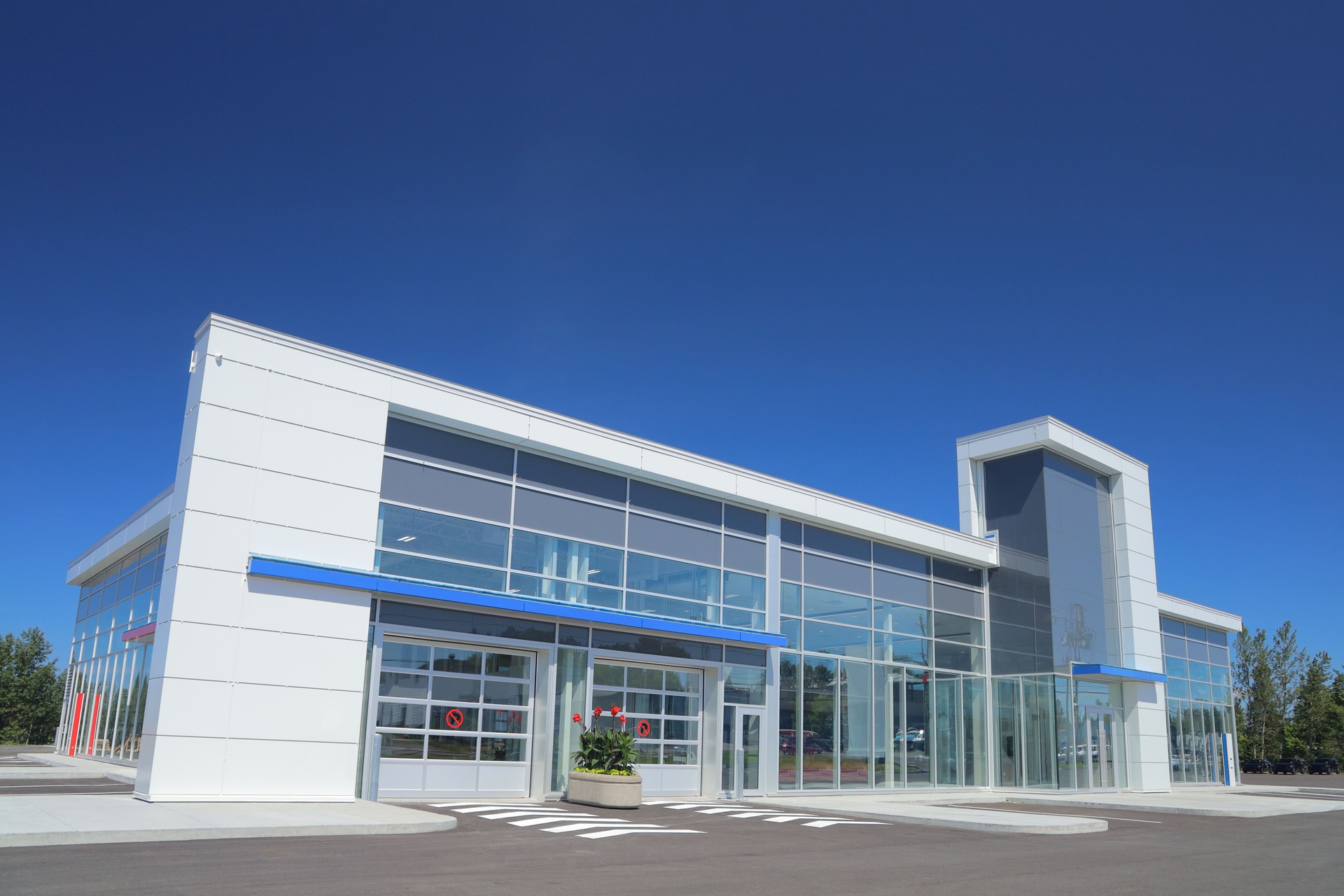Modern Car Dealership Garage Building